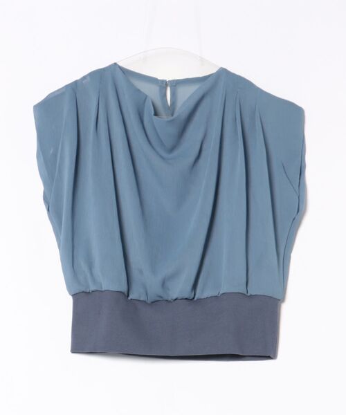 12Twelve Agenda（トゥエルブ　アジェンダ）の「ドレープネックインナー付プルオーバー（Tシャツ/カットソー・レディース・アイボリー/チャコールグレー/ベージュ/ネイビー/オフホワイト/ブルー・M）」の6枚目の写真