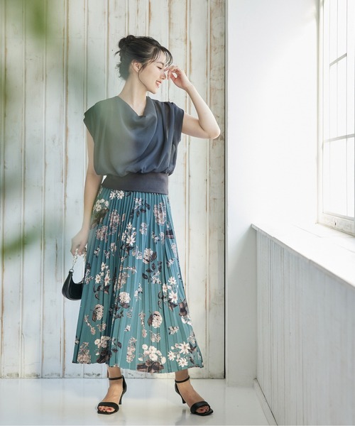 12Twelve Agenda（トゥエルブ　アジェンダ）の「ドレープネックインナー付プルオーバー（Tシャツ/カットソー・レディース・アイボリー/チャコールグレー/ベージュ/ネイビー/オフホワイト/ブルー・M）」の11枚目の写真