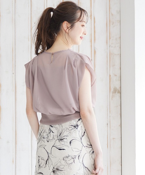 12Twelve Agenda（トゥエルブ　アジェンダ）の「ドレープネックインナー付プルオーバー（Tシャツ/カットソー・レディース・アイボリー/チャコールグレー/ベージュ/ネイビー/オフホワイト/ブルー・M）」の20枚目の写真