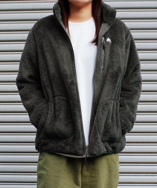 LOGOS park（ロゴスパーク）の「【LOGOS Park/ロゴス】  裏地付きシャギーボアジャケット（ダウンジャケット/コート・レディース・ワインレッド/ベージュ/モカ/スミクロ・M/L）」の7枚目の写真