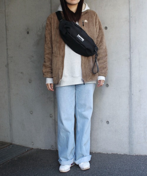 LOGOS park（ロゴスパーク）の「【LOGOS Park/ロゴス】  裏地付きシャギーボアジャケット（ダウンジャケット/コート・レディース・ワインレッド/ベージュ/モカ/スミクロ・M/L）」の17枚目の写真