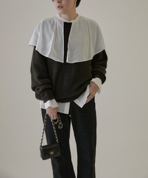 SALON adam et rope' | 【WEB限定】ロングスリーブフリルケープブラウス(シャツ/ブラウス)