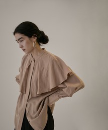 SALON adam et rope' | 【WEB限定】ロングスリーブケープブラウス(シャツ/ブラウス)