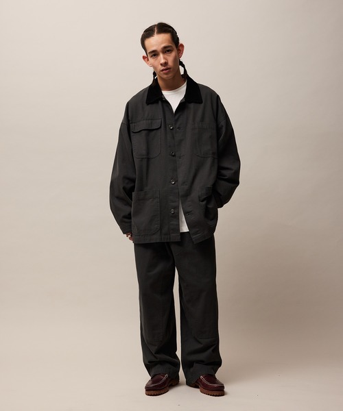 re_k by JUNRED（レクバイジュンレッド）の「re_k by JUNRED / ルーズコールカラーダックカバーオール（ブルゾン・メンズ・ブルー/チャコールグレー/ライトグレー・S/M/L）」の11枚目の写真