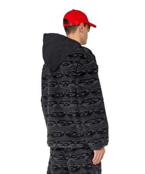 DIESEL　パーカー　内ボア　ブラック　M 0000317184000.jpg