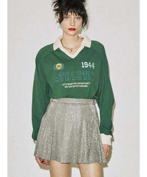 jouetie（ジュエティ）の「シャイニーミニスカート（スカート・レディース・シルバー/ブラック・MEDIUM）」の8枚目の写真