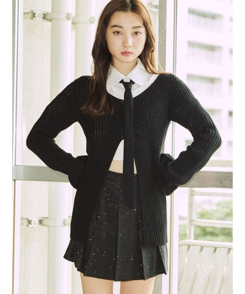 jouetie（ジュエティ）の「シャイニーミニスカート（スカート・レディース・シルバー/ブラック・MEDIUM）」の11枚目の写真