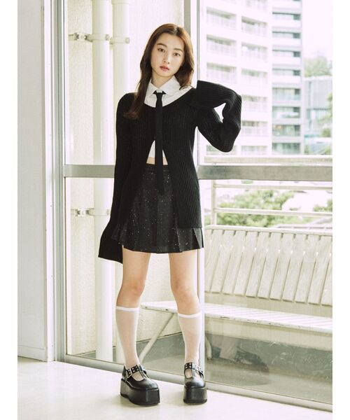 jouetie（ジュエティ）の「シャイニーミニスカート（スカート・レディース・シルバー/ブラック・MEDIUM）」の14枚目の写真