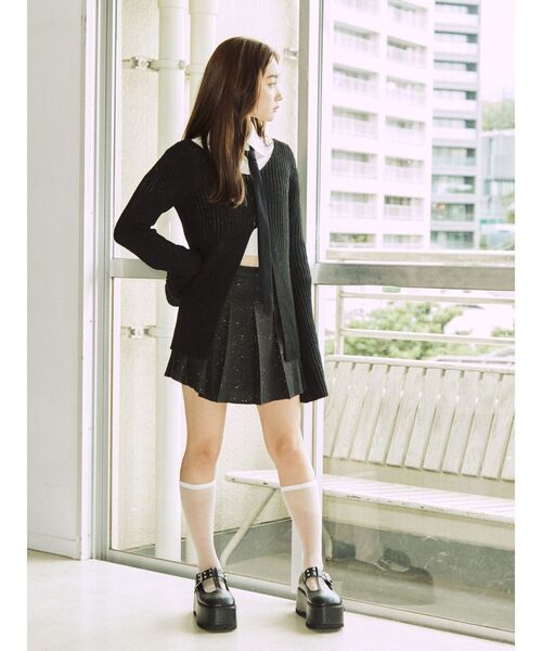 jouetie（ジュエティ）の「シャイニーミニスカート（スカート・レディース・シルバー/ブラック・MEDIUM）」の15枚目の写真