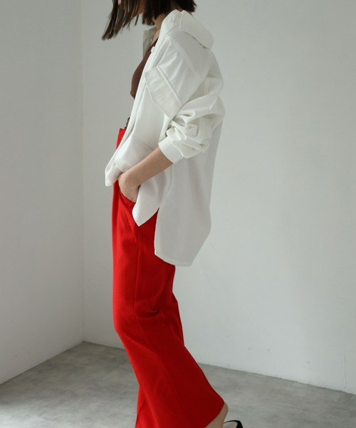 each(イーチ)の「ワークシャツジャケット【セット可】(その他トップス・レディース・チャコールグレー/ホワイト・FREE)」の14枚目の写真