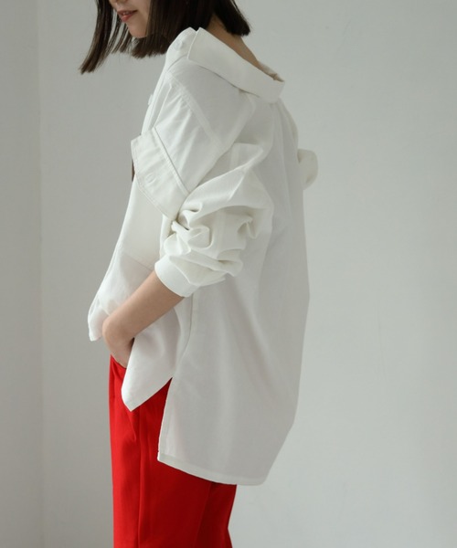 each(イーチ)の「ワークシャツジャケット【セット可】(その他トップス・レディース・チャコールグレー/ホワイト・FREE)」の15枚目の写真