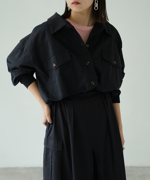 each(イーチ)の「ワークシャツジャケット【セット可】(その他トップス・レディース・チャコールグレー/ホワイト・FREE)」の17枚目の写真