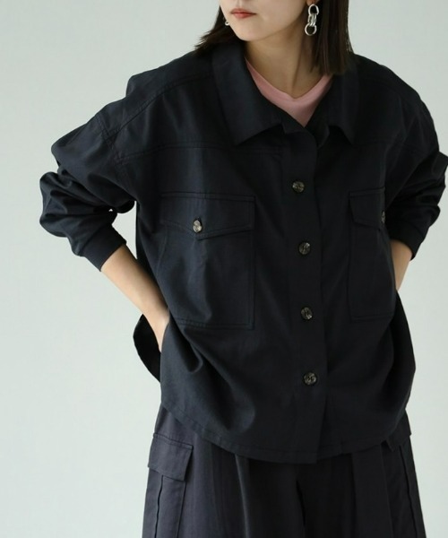 each(イーチ)の「ワークシャツジャケット【セット可】(その他トップス・レディース・チャコールグレー/ホワイト・FREE)」の21枚目の写真