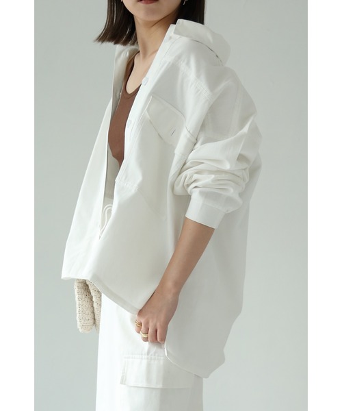 each(イーチ)の「ワークシャツジャケット【セット可】(その他トップス・レディース・チャコールグレー/ホワイト・FREE)」の22枚目の写真