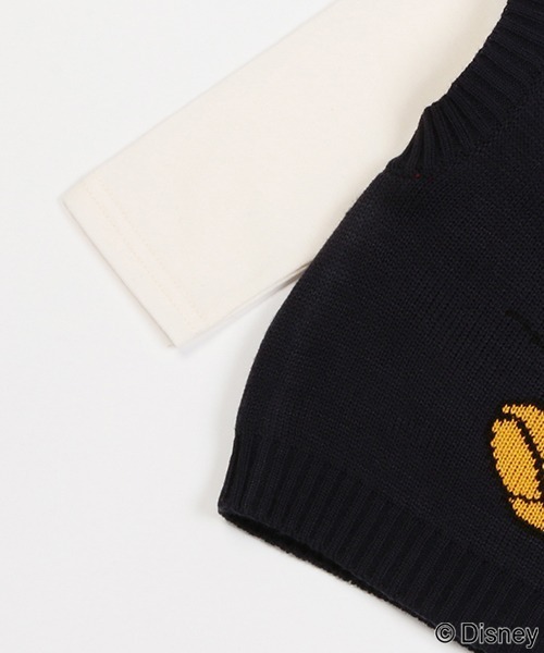 petit main（プティマイン）の「【Disney】ミッキー/ニットベストセット（アンサンブル・キッズ・アイボリー/ネイビー・120cm/110cm/130cm/90cm/100cm/80ｃｍ）」の7枚目の写真