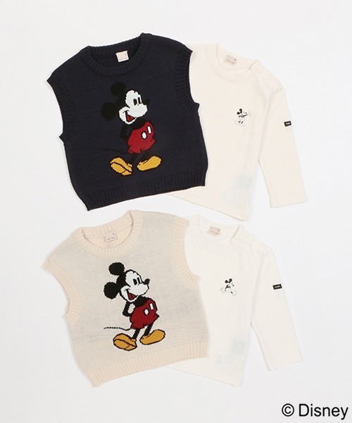 petit main（プティマイン）の「【Disney】ミッキー/ニットベスト