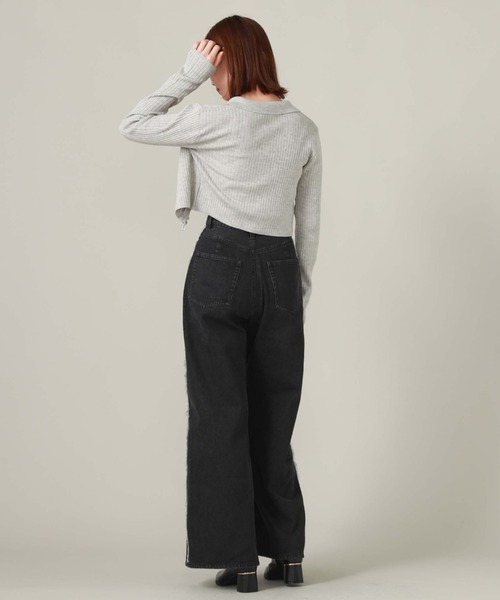 archives（アルシーヴ）の「衿付きＺＩＰプルオーバー（ニット/セーター・レディース・オレンジ/アイボリー/ブラック/グレー・MEDIUM）」の20枚目の写真