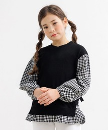 Bee des Bee（ビーデスビー）の「ベスト重ね着風 長袖シャツトップス（シャツ/ブラウス）」