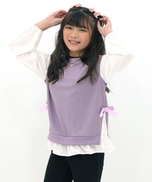 Bee des Bee（ビーデスビー）の「ベスト重ね着風 長袖シャツトップス（シャツ/ブラウス）」