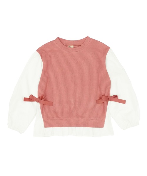 Bee des Bee（ビーデスビー）の「ベスト重ね着風 長袖シャツトップス（シャツ/ブラウス・キッズ・マスタード/ブラック×グレー/ラベンダー/チャコール/ブラック×ホワイト/ベージュ/ピンク系/グレー/モカ/アイボリー/ライトグリーン/ブラック系/パープル/ライトグレー・110cm/100cm/140cm/120cm/130cm/150cm）」の21枚目の写真