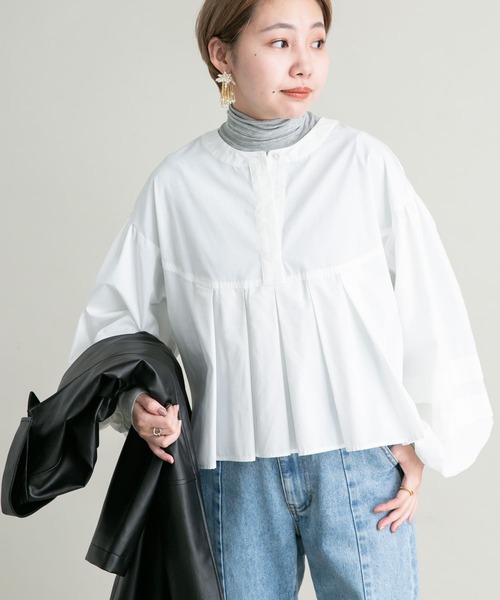 KBF（ケイビーエフ）の「ボリューミーブラウス（シャツ/ブラウス・レディース・オフホワイト/カーキ/ブラック・ONE）」の5枚目の写真