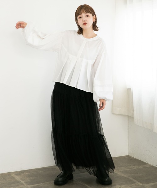 KBF（ケイビーエフ）の「ボリューミーブラウス（シャツ/ブラウス・レディース・オフホワイト/カーキ/ブラック・ONE）」の18枚目の写真