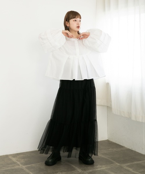 KBF（ケイビーエフ）の「ボリューミーブラウス（シャツ/ブラウス・レディース・オフホワイト/カーキ/ブラック・ONE）」の19枚目の写真