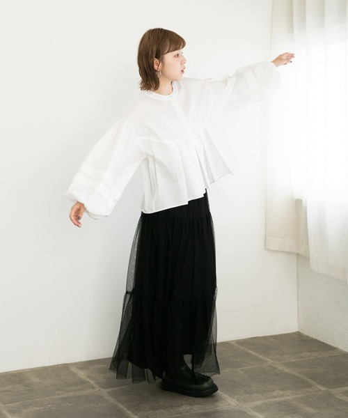 KBF（ケイビーエフ）の「ボリューミーブラウス（シャツ/ブラウス・レディース・オフホワイト/カーキ/ブラック・ONE）」の20枚目の写真