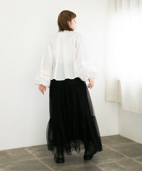 KBF（ケイビーエフ）の「ボリューミーブラウス（シャツ/ブラウス・レディース・オフホワイト/カーキ/ブラック・ONE）」の21枚目の写真