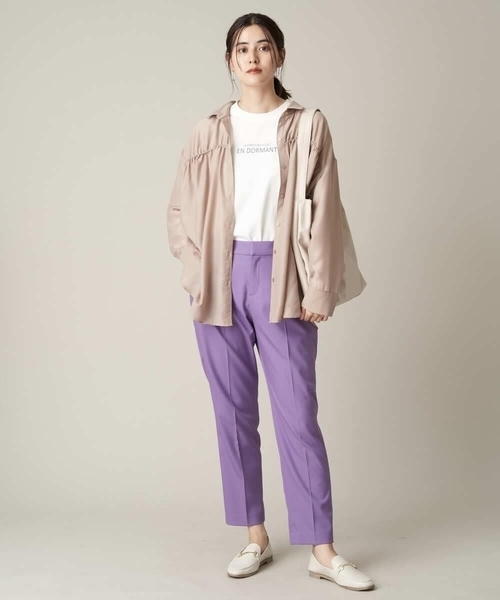 a.v.v(アーヴェヴェ)の「レギュラーカラーギャザーシアーシャツ(シャツ/ブラウス・レディース・ベージュ/カーキ・40/38/36/42/34)」の7枚目の写真