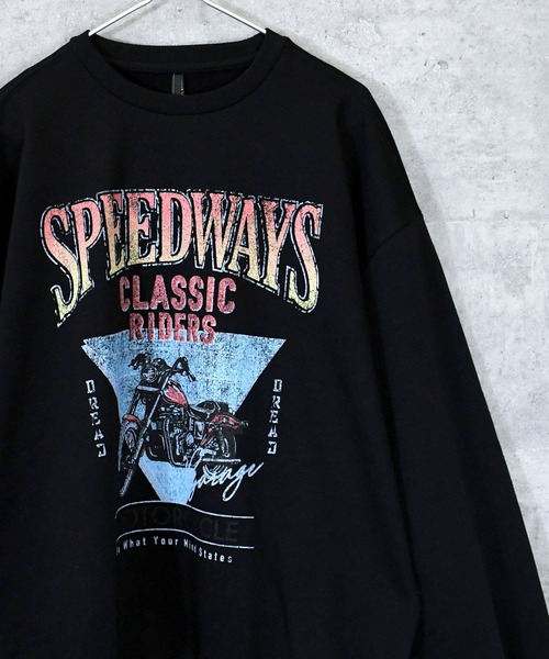 TC 裏毛 クルーNプリント(SPEEDWAYS)（スウェット）｜Ritzy（リッツィー）