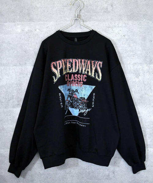 TC 裏毛 クルーNプリント(SPEEDWAYS)（スウェット）｜Ritzy（リッツィー）