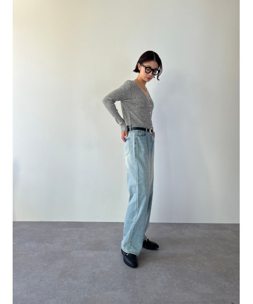 HANNE（アン）の「リブニットカーディガン（カーディガン/ボレロ・レディース・オレンジ/グレー/ブラック・FREE）」の12枚目の写真