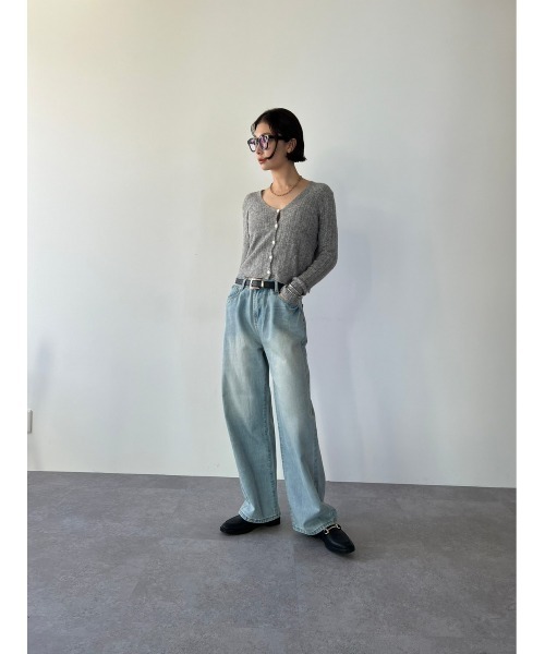 HANNE（アン）の「リブニットカーディガン（カーディガン/ボレロ・レディース・オレンジ/グレー/ブラック・FREE）」の13枚目の写真