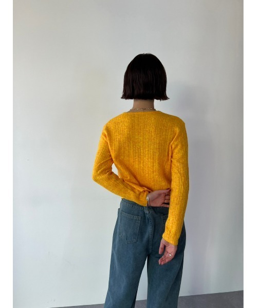 HANNE（アン）の「リブニットカーディガン（カーディガン/ボレロ・レディース・オレンジ/グレー/ブラック・FREE）」の16枚目の写真