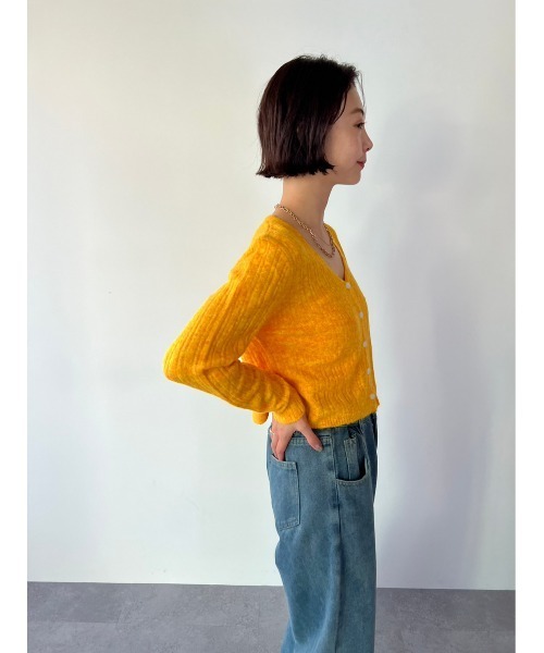 HANNE（アン）の「リブニットカーディガン（カーディガン/ボレロ・レディース・オレンジ/グレー/ブラック・FREE）」の17枚目の写真