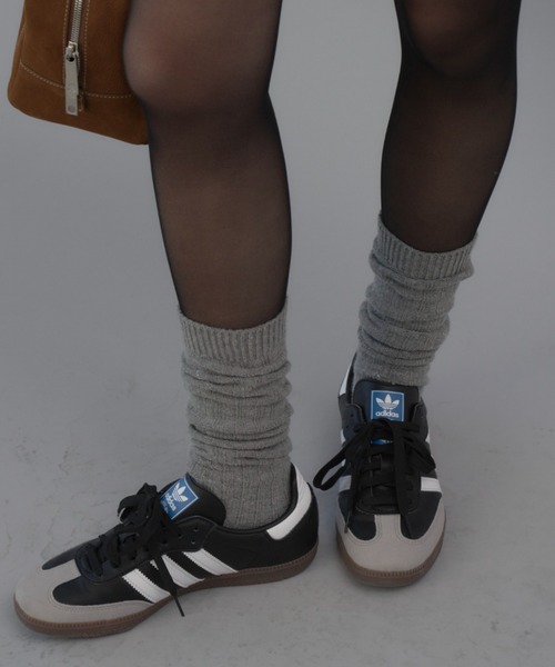 GIUNON（ジウノン）の「embroidery socks / ロゴ刺繍ソックス（ソックス/靴下・レディース・ホワイト/ブラウン/グレー・FREE）」の3枚目の写真