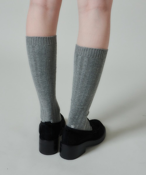 GIUNON（ジウノン）の「embroidery socks / ロゴ刺繍ソックス（ソックス/靴下・レディース・ホワイト/ブラウン/グレー・FREE）」の11枚目の写真