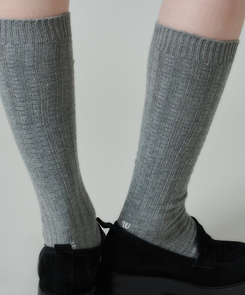 GIUNON（ジウノン）の「embroidery socks / ロゴ刺繍ソックス（ソックス/靴下・レディース・ホワイト/ブラウン/グレー・FREE）」の12枚目の写真