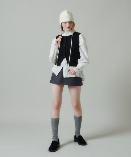 GIUNON（ジウノン）の「embroidery socks / ロゴ刺繍ソックス（ソックス/靴下・レディース・ホワイト/ブラウン/グレー・FREE）」の16枚目の写真