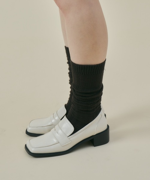 GIUNON（ジウノン）の「embroidery socks / ロゴ刺繍ソックス（ソックス/靴下・レディース・ホワイト/ブラウン/グレー・FREE）」の21枚目の写真