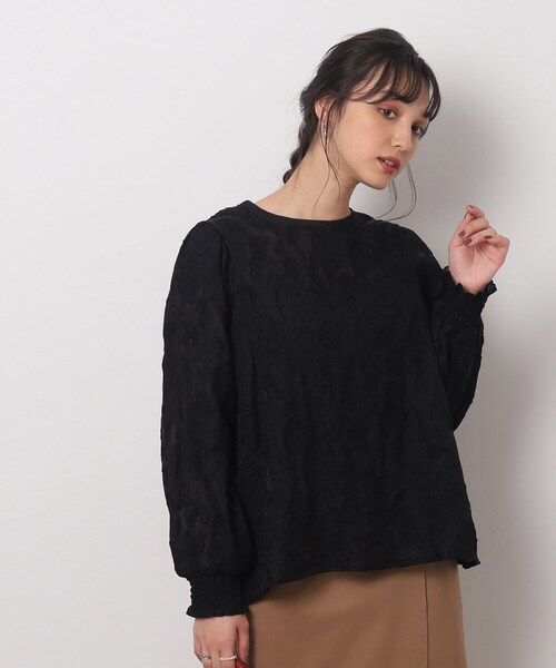 DRESKIP（ドレスキップ）の「◆上品なシアー感 お袖ボリューム レースブラウス（シャツ/ブラウス・レディース・ブラック/ナチュラル・02/03/04）」の11枚目の写真