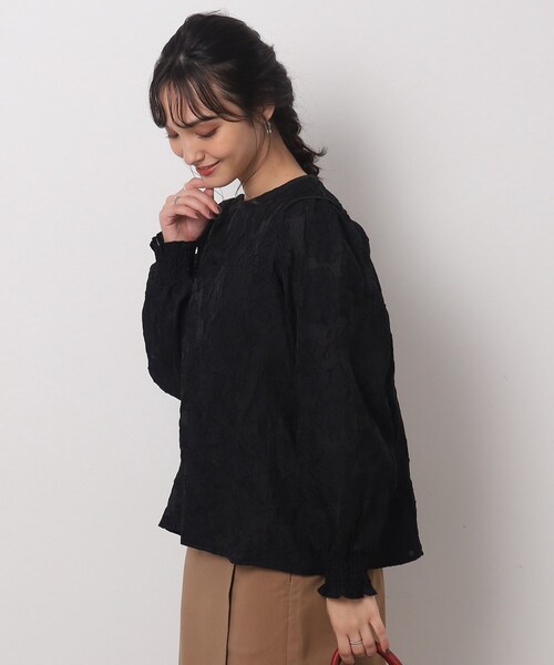DRESKIP（ドレスキップ）の「◆上品なシアー感 お袖ボリューム レースブラウス（シャツ/ブラウス・レディース・ブラック/ナチュラル・02/03/04）」の12枚目の写真