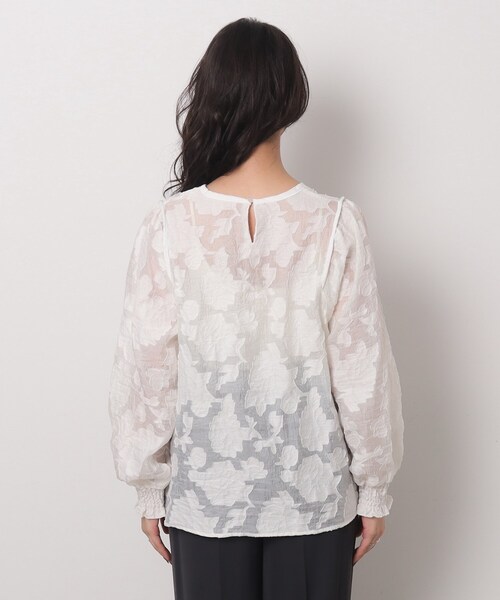 DRESKIP（ドレスキップ）の「◆上品なシアー感 お袖ボリューム レースブラウス（シャツ/ブラウス・レディース・ブラック/ナチュラル・02/03/04）」の8枚目の写真