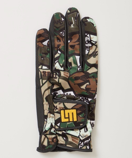 Loudmouth（ラウドマウス）の「LOUDMOUTH/ラウドマウス ゴルフウェア ブランド ロゴ 総柄 右利き左手用 グローブ 手袋（ゴルフグッズ・メンズ・その他/ホワイト系その他/ブラック系その他・LL/M/L）」の3枚目の写真