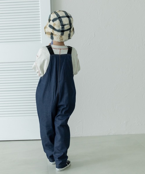 pairmanon（ペアマノン）の「ライトデニム 配色ステッチ サロペット（サロペット/オーバーオール・キッズ・インディゴブルー/ブルー/ライトブルー・110/120/130/140/100/90/150）」の9枚目の写真