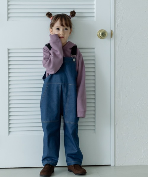 pairmanon（ペアマノン）の「ライトデニム 配色ステッチ サロペット（サロペット/オーバーオール・キッズ・インディゴブルー/ブルー/ライトブルー・110/120/130/140/100/90/150）」の10枚目の写真