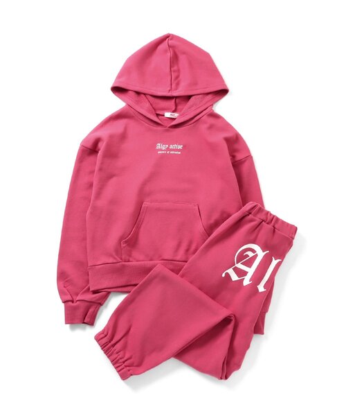 専用✧ALGYピンクラテ✧新品✧おまとめ 140 algy（アルジー）の「【sasyaコラボ】スウェットセットアップ