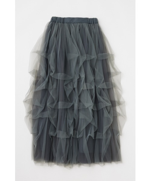 MOUSSY（マウジー）の「VOLUME TULLE LONG スカート（スカート・レディース・グレー/ブラック・2/1）」の13枚目の写真