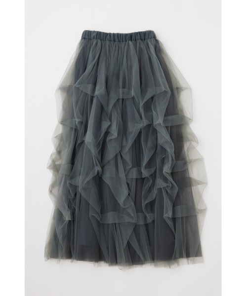 MOUSSY（マウジー）の「VOLUME TULLE LONG スカート（スカート・レディース・グレー/ブラック・2/1）」の14枚目の写真